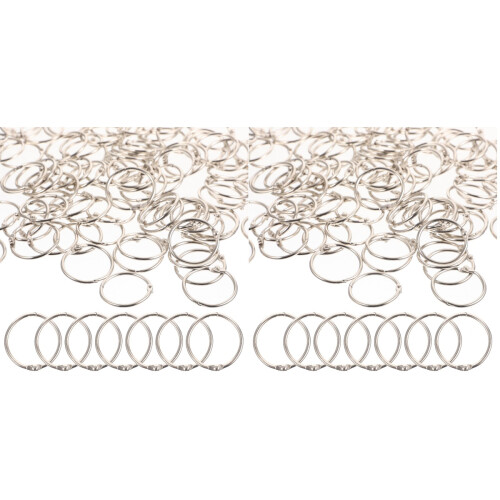 200 Pcs Reusable Wear-Resistant Binder Book Key Rings 1