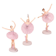 6 Pcs Ornaments Pvc Plastic Ballet Toys Ballet Dancer Cupcake Toppers