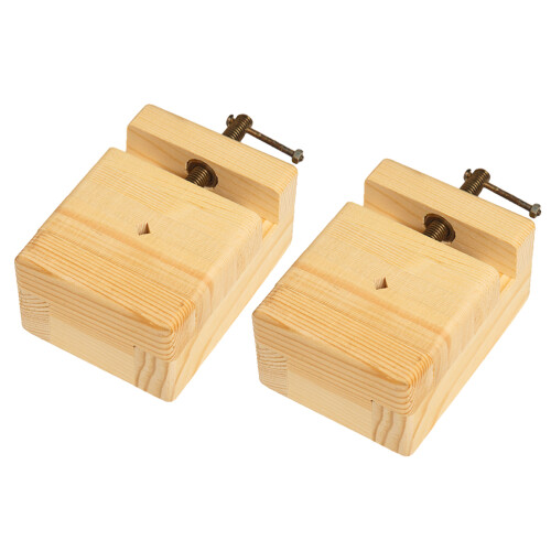 4 Pcs Pine Wood Engraved Printing And Seal Stone Fixing Tool