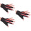 3Pcs Red Left Hand Stretchable Billiard 3-Finger Pool Cue Glove 7