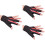 3Pcs Red Left Hand Stretchable Billiard 3-Finger Pool Cue Glove 6