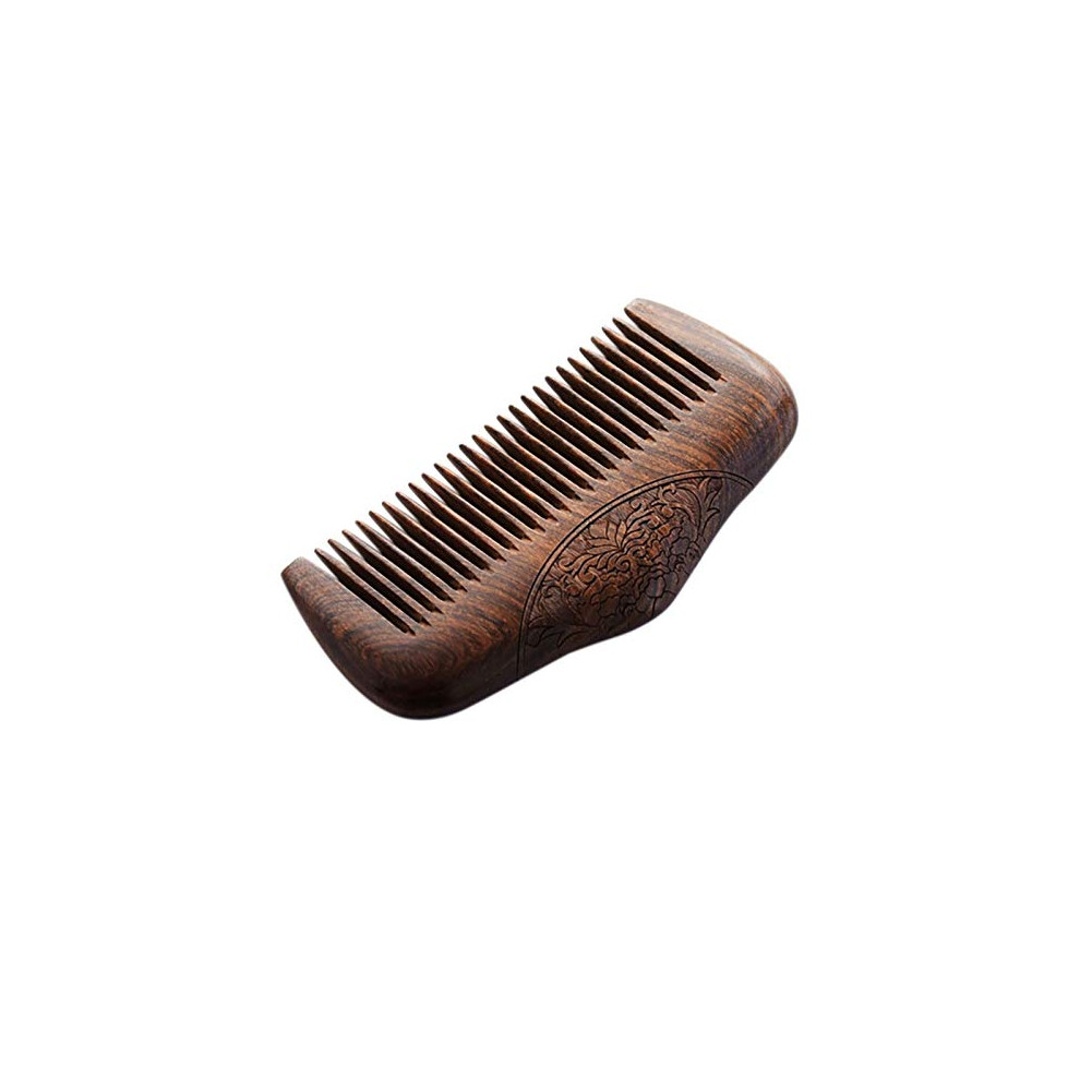 Unisex Sandalwood Comb Antistatic Wooden Hair Comb With Scalp Massage Teeth For Detangling And Beard