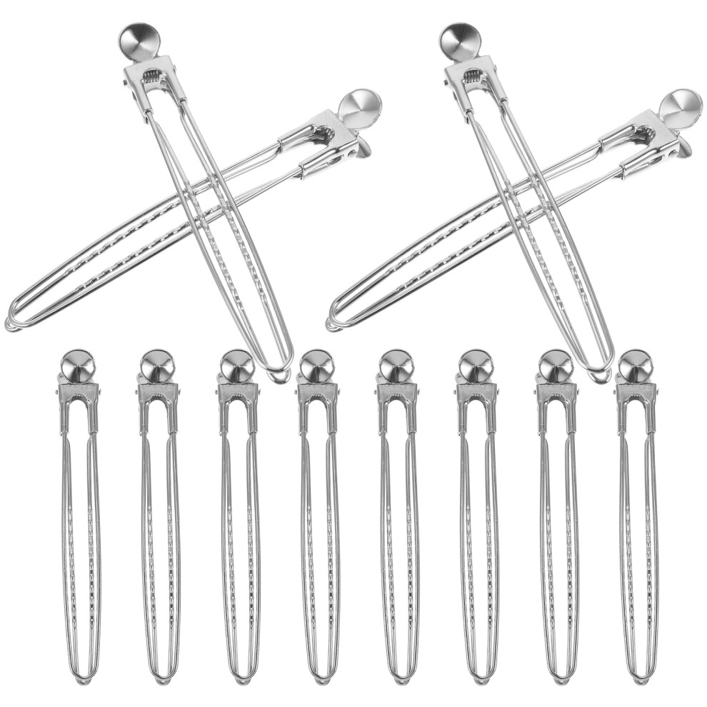 Ohphcall Unisex 24 Pcs Stainless Steel Hairdressing Positioning Clips