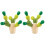 2Pcs Wooden Balancing Cactus With Building Blocks Educational Toy 2