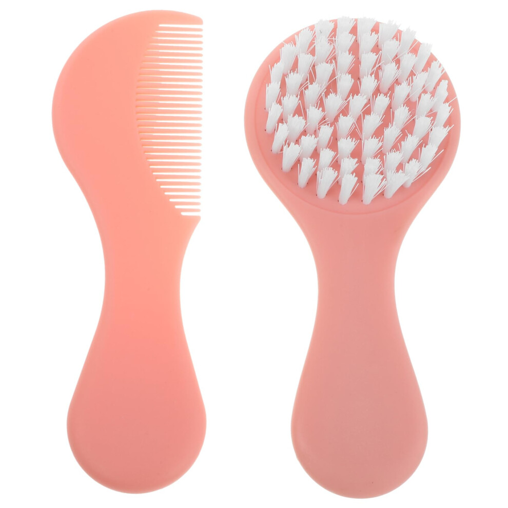 Baby Hair Brush and Comb Set with Soft Nylon Bristles for Gentle Scalp Care Newborn Grooming Kit