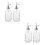 4 Pcs Transparent Glass Coffee Syrup Dispenser Bottles 4