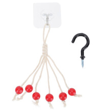 3 Sets Cotton Rope Wooden Bead Banana Hanging Hook Boho Fruit Hanger