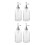 4 Pcs Transparent Glass Coffee Syrup Dispenser Bottles 10