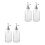 4 Pcs Transparent Glass Coffee Syrup Dispenser Bottles 8