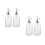 4 Pcs Transparent Glass Coffee Syrup Dispenser Bottles 7