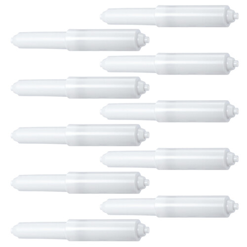 50 Pcs Plastic Spring Loaded White Toilet Paper Roller Replacement
