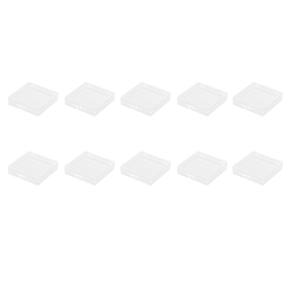 Happyyami 20 Pcs Transparent Fake Nails Storage Box With Sticker Container