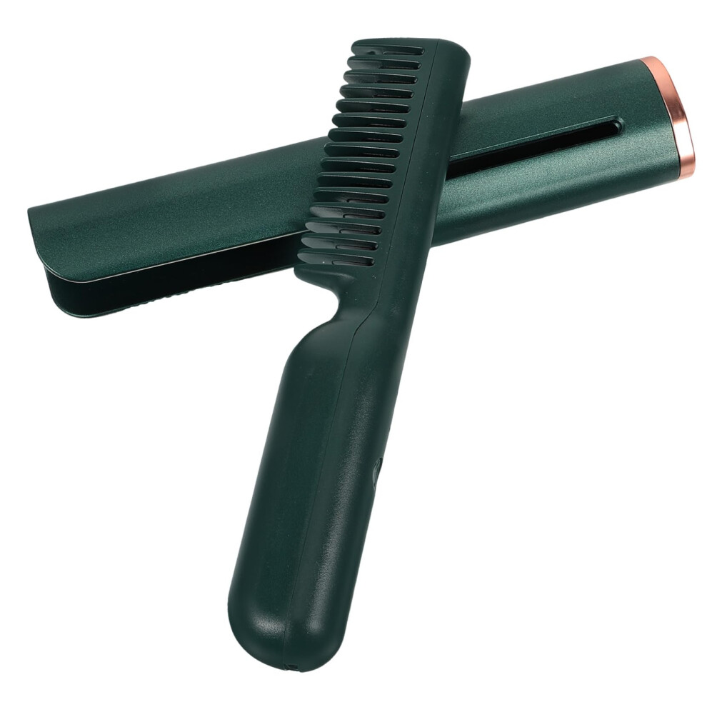 Hair Straightening Comb with Fast Heat Up, Adjustable Temperature Ceramic Brush for Travel and Home