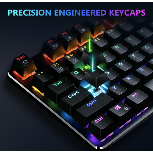 Z-EDGE 104-Key Mechanical Keyboard RGB Backlight Aluminum Frame Backlit 1