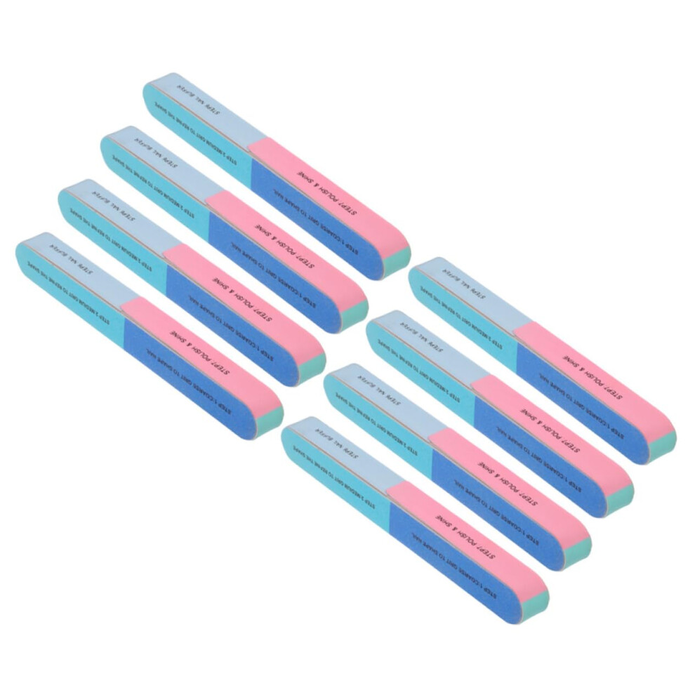 8pcs 6Sided Nail Buffer Block Set with 7 Grit Washable Files for Manicure and Pedicure