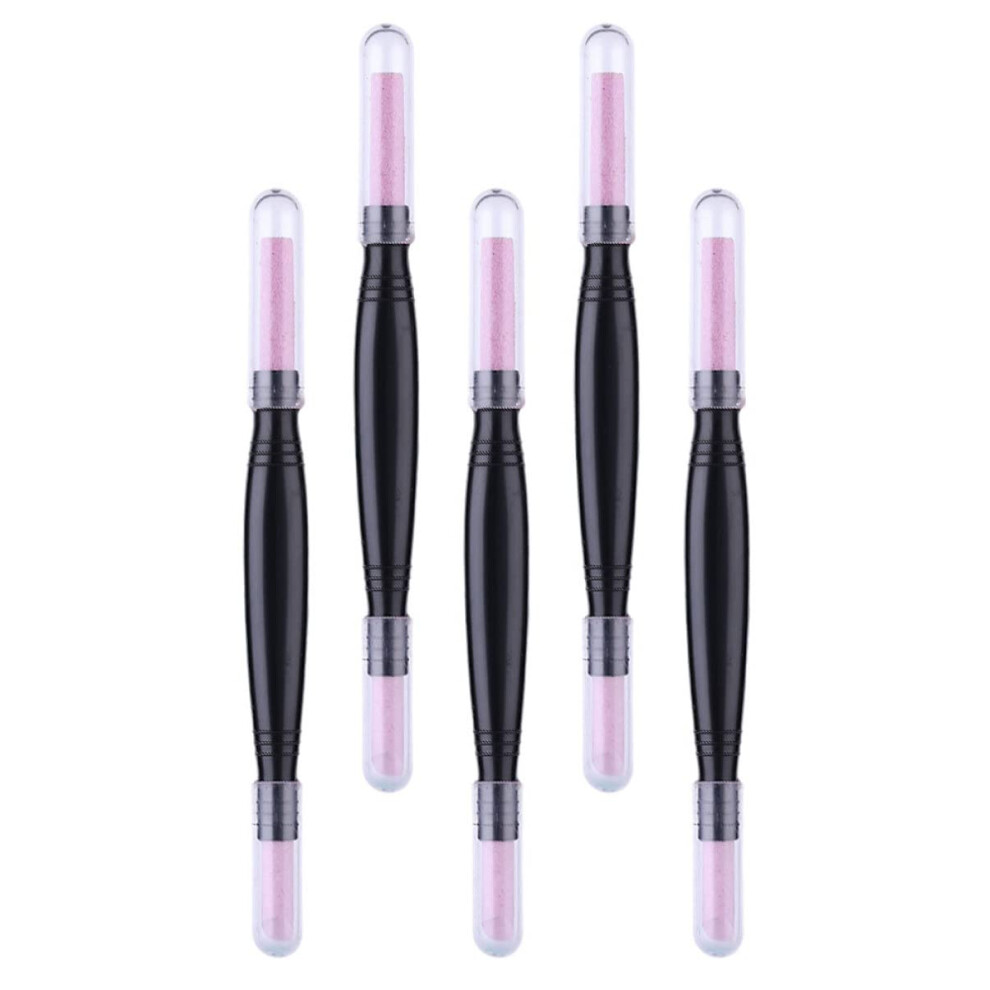 5pcs DoubleEnded Cuticle Remover and Nail Polishing Pen Set for Home and Salon Use