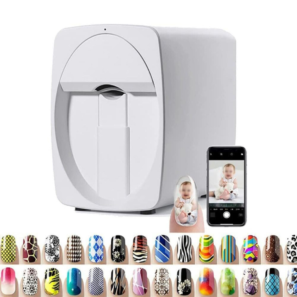White Nail Art Printer With Smart App Control, Resolution, Fast Output For Home Or Salon Use