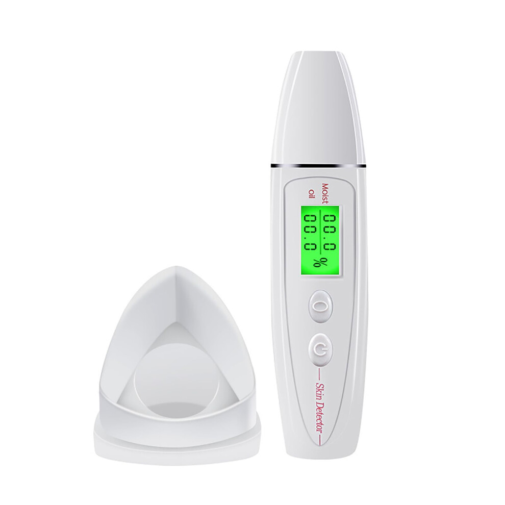 Skin Moisture Analyzer with LCD Display, Facial Skin Oil Tester for Home Salon, 10Test Memory