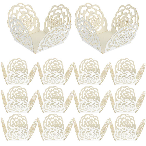 200 Pcs Chocolate Packaging Wrappers Hollow Truffle Cups For Sweets