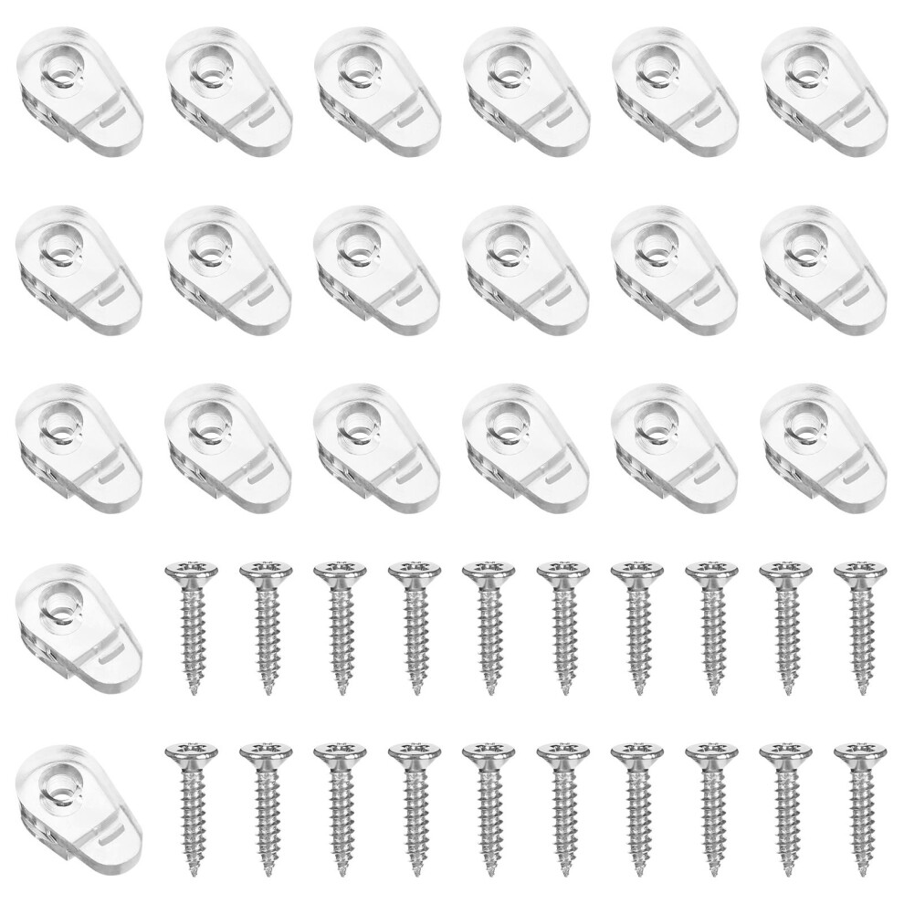 2 Count Cabinet Glass Window Retainer Clips Mirror Fixing Bracket 3622752956625