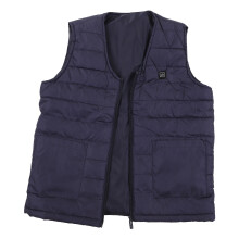 Gilet riscaldato con collo a V 7XL Blu, traspirante, caldo, impermeabile, abbigliamento invernale