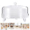 2 Sets Transparent Cake Tray With Dust Proof Dessert Cover 9