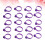 50pcs Small Tools Purple Buckle 8