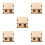 5Stk Holz 3D Modell Beige DIY 10