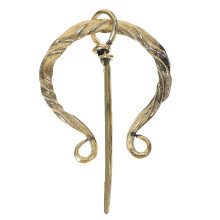 2Pcs Vintage Viking Brooch Golden Alloy Breastpin for Clothing Bags