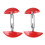 2Pcs Aluminium Adjustable High Heel Shoe Stretcher Red for Leather 1