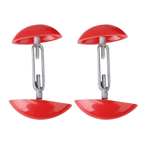 2Pcs Aluminium Adjustable High Heel Shoe Stretcher Red for Leather