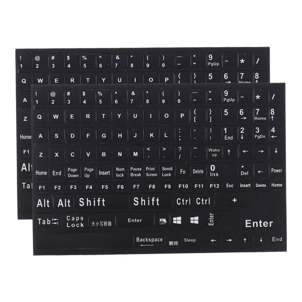 4 Sheets English Keyboard Stickers For Laptop Computer Notebook 3622819602410