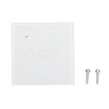 Slimme lichtschakelaar met aanraaksensor, compatibel met Alexa, wifi-gestuurd, app-gestuurd, afstandsbediening, glazen paneel, elegant ontwerp, past