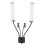 Lampe de beauté à double bras avec double bras flexible, éclairage LED bicolore à intensité variable pour extensions de cils, utilisation en 5