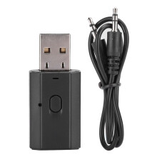 Adaptador de áudio sem fio de modo duplo Bluetooth 5.0, transmissor e receptor AUX de 3,5 mm para TV, computador, alto-falantes e carro, suporta