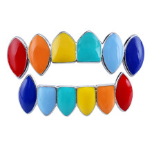 Colorful Shiny Gold Plated Silver Teeth Accessory
