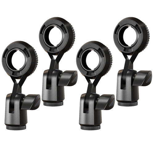 8Pcs Universal Microphone Clip Holders with Rotating Clamp for Home