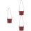 3Pcs Red PU Coffee Cup Sleeves with Handle Reusable Cup Holder 7