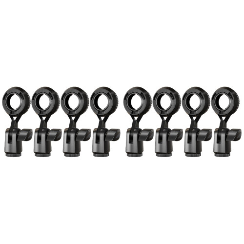 8Pcs Universal Microphone Clip Holders with Rotating Clamp for Home 1