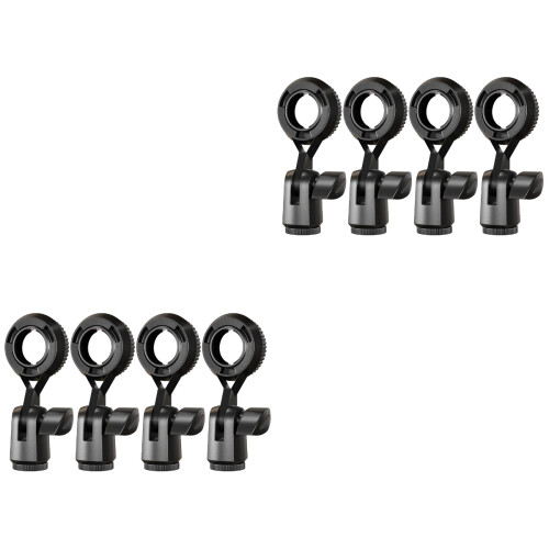 8Pcs Universal Microphone Clip Holders with Rotating Clamp for Home 2