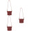 3Pcs Red PU Coffee Cup Sleeves with Handle Reusable Cup Holder 8