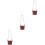 3Pcs Red PU Coffee Cup Sleeves with Handle Reusable Cup Holder 6