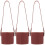 3Pcs Red PU Coffee Cup Sleeves with Handle Reusable Cup Holder 5