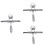 3pcs Mirror Squeegee Glass Squeegee Window Wiper Silver 6