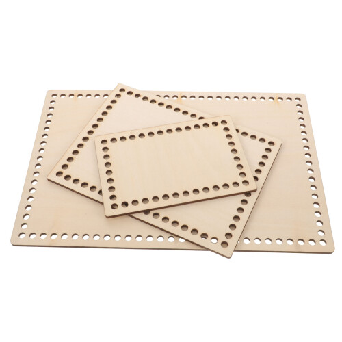 9 Pcs Wood Crochet Base Diy Basket Weaving Bottom Accessory 1