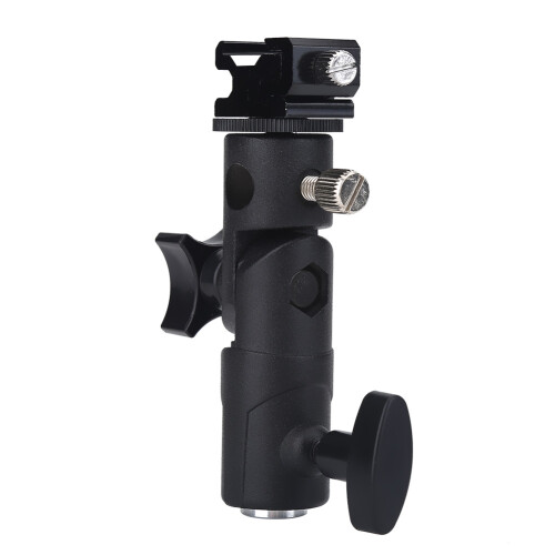 Camera Speedlite Mount Swivel Light Stand Bracket Umbrella Mount Holder With 180 Vertical Adjustment Universal E Type Flash Compatible Camera 2