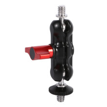 Universelle Magic Arm Dual-Kugelkopf-Kamerahalterung aus Aluminiumlegierung mit 1/4"-20-Schraube, 360 verstellbar, leicht, rostfrei,