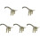 5Pcs Plastic Brachiosaurus Model Dinosaur Toy For Kids 3