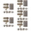 5 Sets Small Box Clasp Hardware Hinge Hasp Latch Vintage Cabinet 10