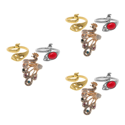 9 Pcs Adjustable Crochet Ring Set For Yarn Tension And Sewing 1